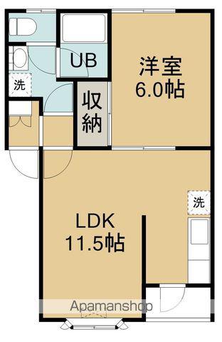 アル白鳥Ⅲ(1LDK/2階)の間取り写真