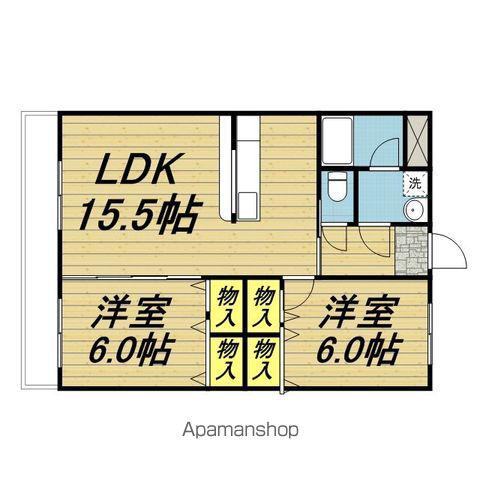 メゾンイナパレス(2LDK/3階)の間取り写真