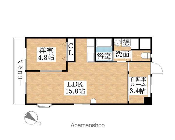 セブンビル丸協(1LDK/4階)の間取り写真