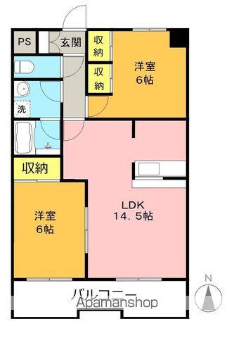 B・INSIDE249(2LDK/3階)の間取り写真