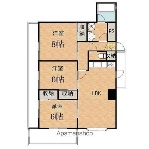 メゾンタナカ(3LDK/3階)の間取り写真
