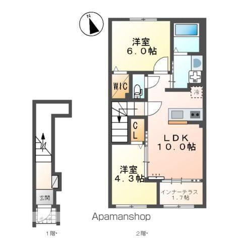 スターテラスⅡ東川口(2LDK/2階)の間取り写真