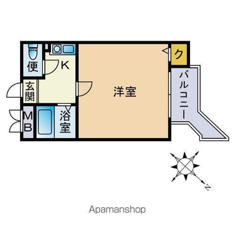 フォルム九大東(1K/2階)の間取り写真
