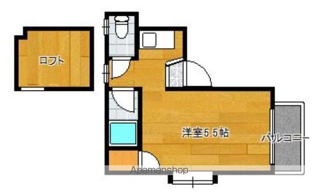 ベストコーポ(ワンルーム/2階)の間取り写真