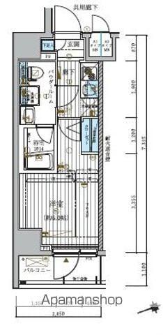 メインステージ北千住Ⅳ(1K/7階)の間取り写真
