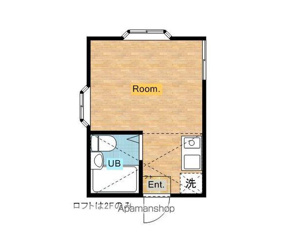 ハナブサワンハイム(ワンルーム/2階)の間取り写真