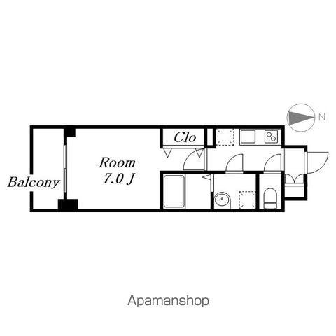 S-RESIDENCE名駅ノース Ⅱ(1K/2階)の間取り写真