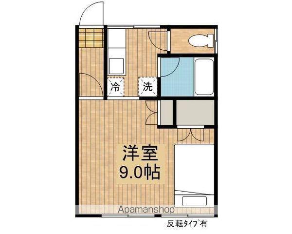 レジデンスC(1K/2階)の間取り写真