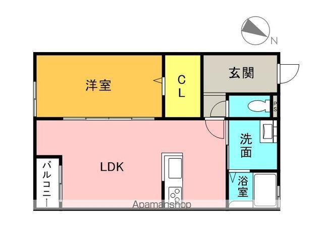 アデリー(1LDK/2階)の間取り写真