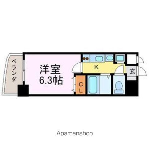 プレサンス大須観音駅前サクシード(1K/8階)の間取り写真