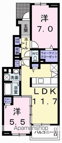 グランハピネス Ⅰ(2LDK/1階)の間取り写真