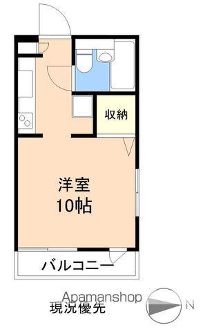LA新徳田B(ワンルーム/3階)の間取り写真