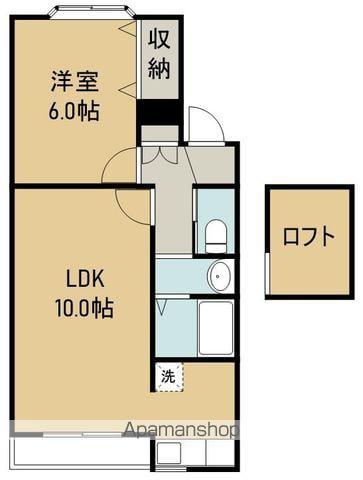 キャステ-ル砂押1(1LDK/2階)の間取り写真