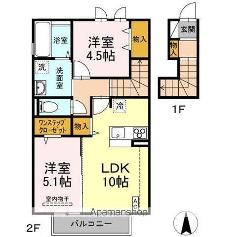 アヴァンセ Ⅰ(2LDK/2階)の間取り写真