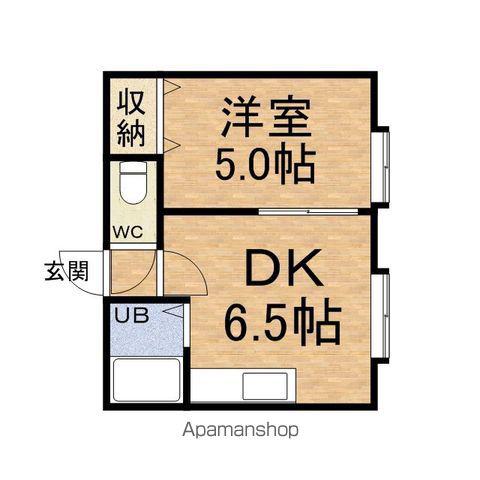 JPコート南郷A(1DK/2階)の間取り写真