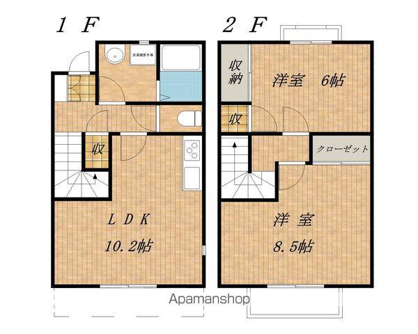 ＢＲＡＮＣＨＥ川北Ｂ(2LDK)の間取り写真
