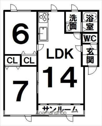サクセス161(2LDK/1階)の間取り写真