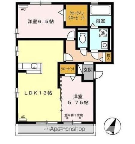 トレステラ(2LDK/3階)の間取り写真