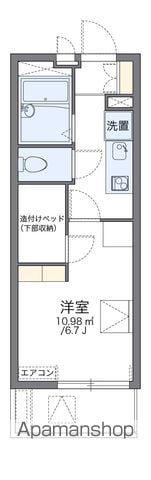レオパレスシャルム宝(1K/1階)の間取り写真
