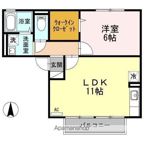 ロイヤルビレッジYS Ⅵ(1LDK/1階)の間取り写真