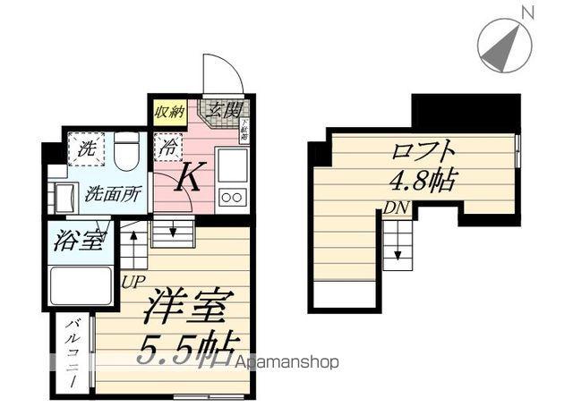 カーサ・フォルモサ(1K/2階)の間取り写真