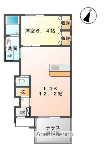 ユニヴァリィ・クレール(1LDK/1階)の間取り写真