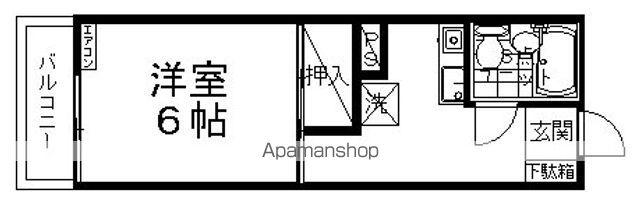 山﨑ビル(1K/3階)の間取り写真