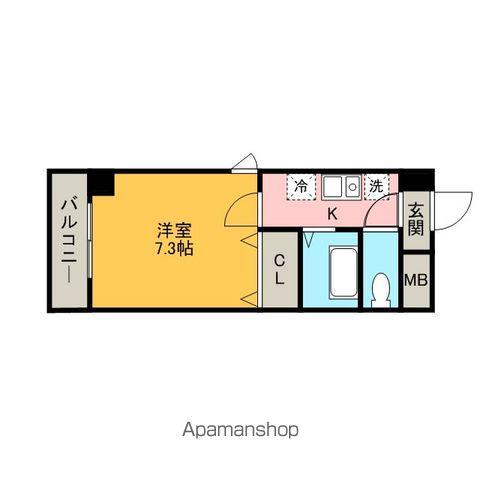 リヴェール白壁(1K/5階)の間取り写真