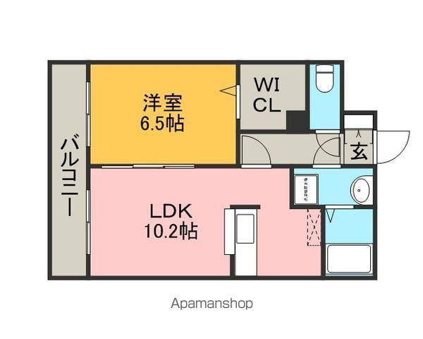 ディアコートⅠ(1LDK/3階)の間取り写真