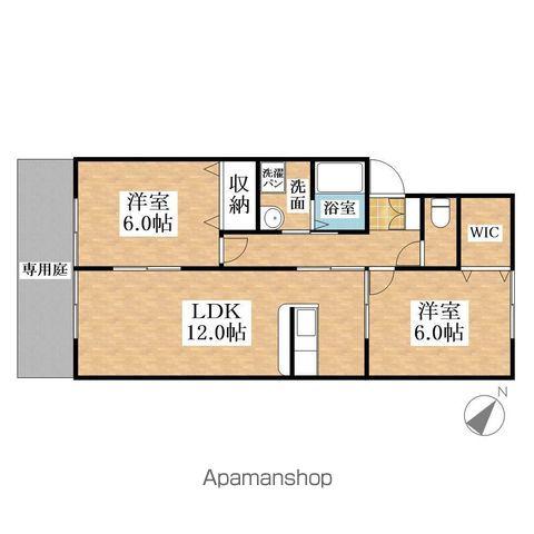 シャトル泉(2LDK/1階)の間取り写真