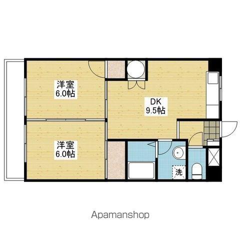 エクシード久万ノ台(2DK/7階)の間取り写真