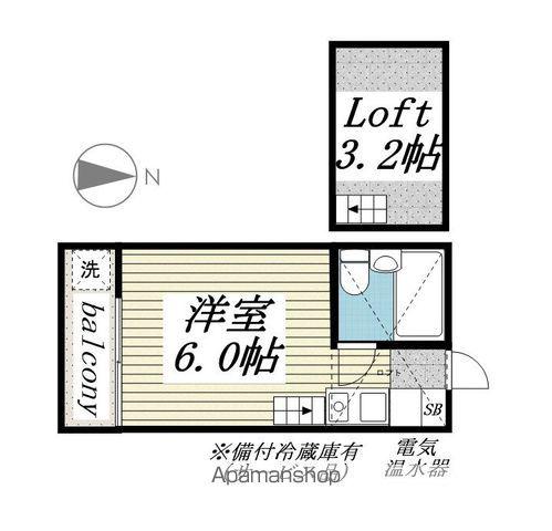 エクセル市川(ワンルーム/1階)の間取り写真