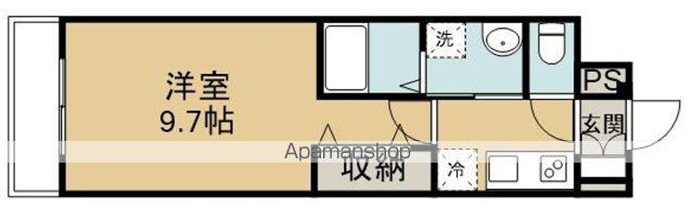 ヒカルサ坂戸芦山町(1K/2階)の間取り写真