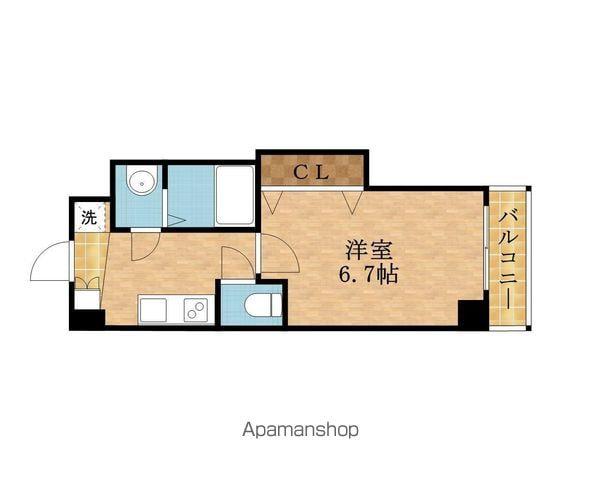 ラグゼ都島北1(1K/4階)の間取り写真
