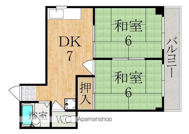 ハイツヨネダ(2LDK/3階)の間取り写真
