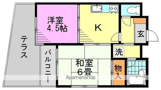 エスカイア新高円寺(2K/1階)の間取り写真