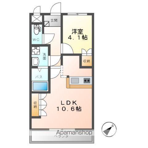 DIEU HABITATION(1LDK/3階)の間取り写真