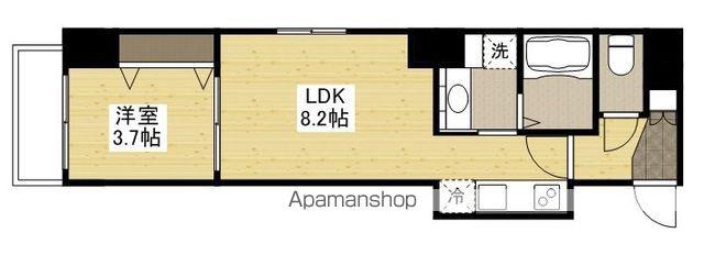 月光広島(1LDK/8階)の間取り写真