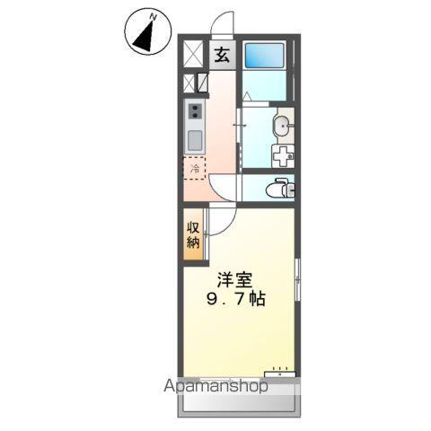 エルシオン(1K/2階)の間取り写真