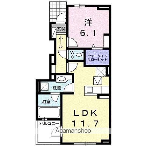 ヘヴンフィールドⅡA(1LDK/1階)の間取り写真