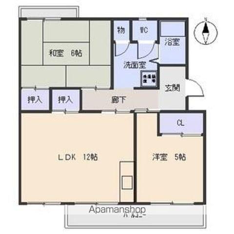 ブランヴェール(2LDK/1階)の間取り写真