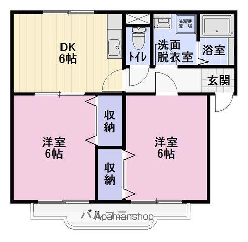 CREST SQUARE 1(2DK/1階)の間取り写真