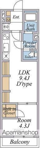 リブリ・西八王子Ⅱ(1LDK/3階)の間取り写真