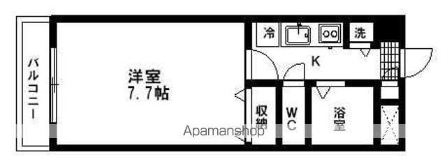 ボン・サンテ・APT(1K/2階)の間取り写真