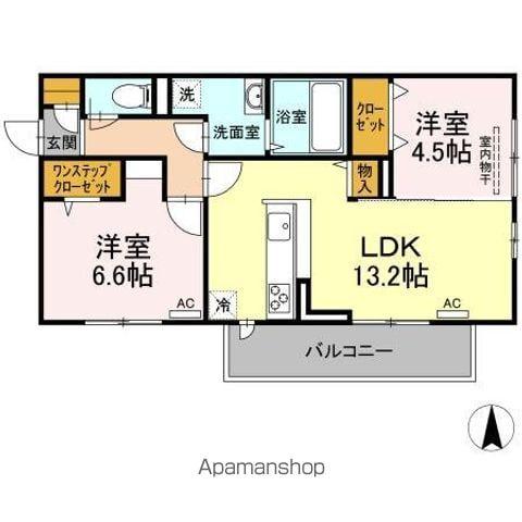 プレジデント持田 A棟(2LDK/3階)の間取り写真