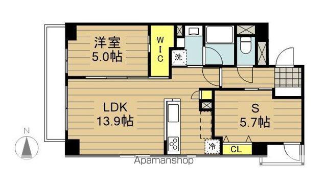 ラグゼナ戸田公園Ⅱ(1SLDK/4階)の間取り写真