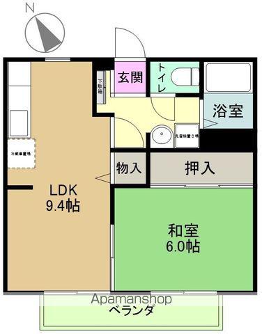 アメニティ窪田(1LDK/2階)の間取り写真