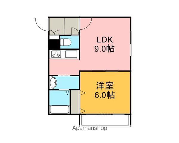 STABLE中島(1LDK/3階)の間取り写真