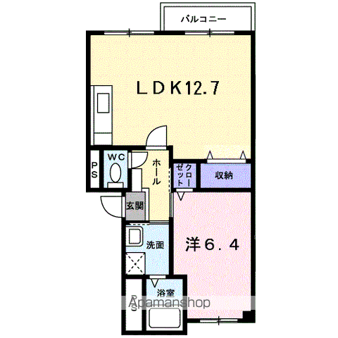 アヴェニール永和(1LDK/2階)の間取り写真