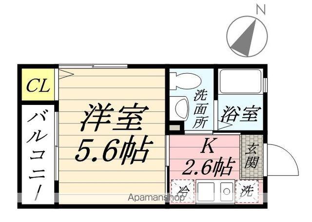 プレミアムコート鶴見2(1K/3階)の間取り写真